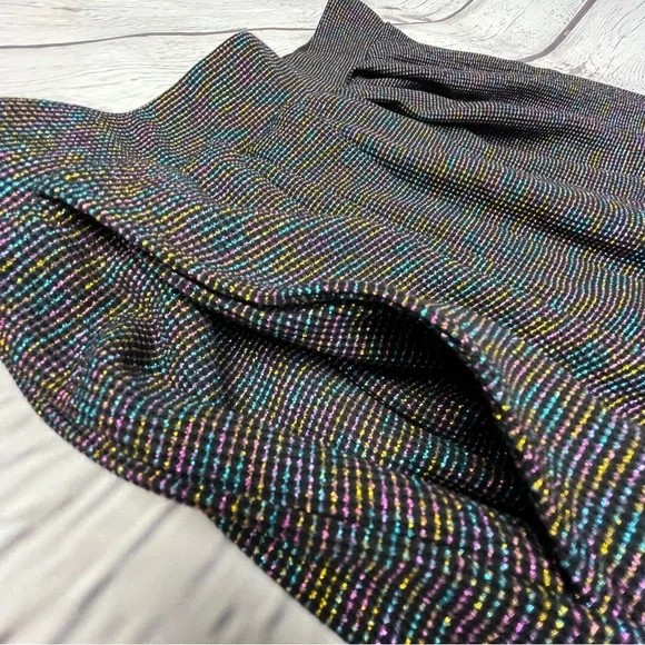 TEREZ multicolor metallic pleated high waist lightweight stretch pants, size S - Picture 5 of 13